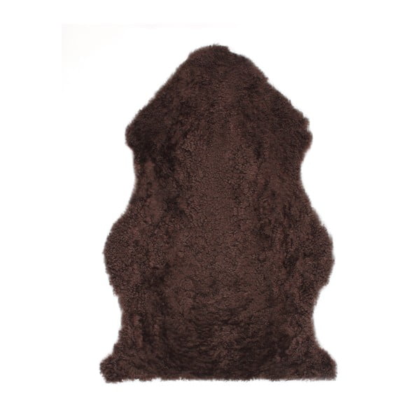 Hnědý vlněný koberec z ovčí kožešiny Auskin Kirrin, 90 x 60 cm