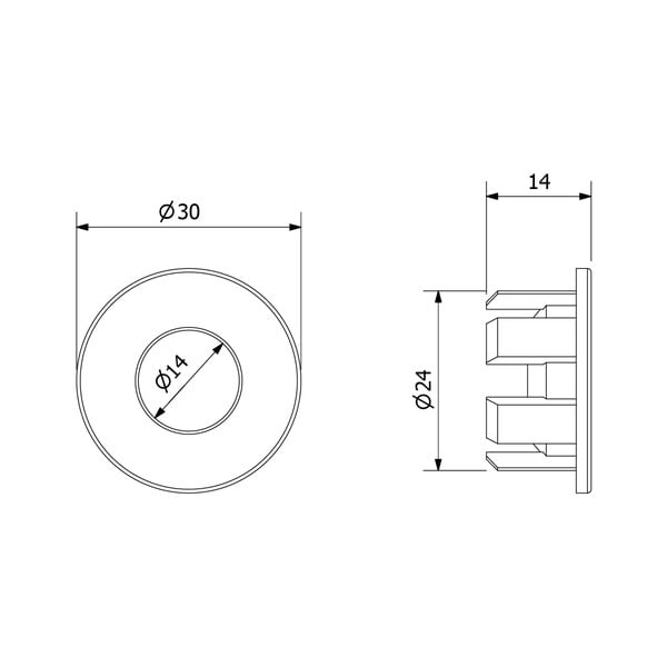 Kuldne valamu ülevoolu kate  ø 3 cm – Sapho-image-3
