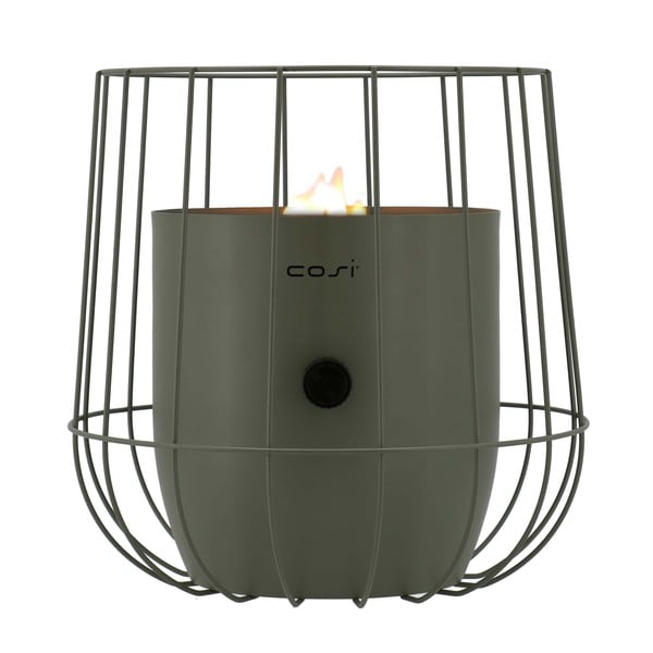 Oliivroheline gaasilamp Cosi Basket, kõrgus 31 cm - COSI