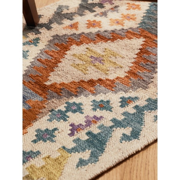 Käsitsi kootud kahepoolne villane vaip 60x190 cm Kamal Oasis - Nouristan-image-4