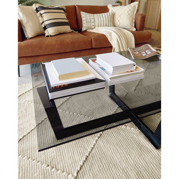 Must diivanilaud klaasist pealispinnaga 70x120 cm Plam - Kave Home-image-3