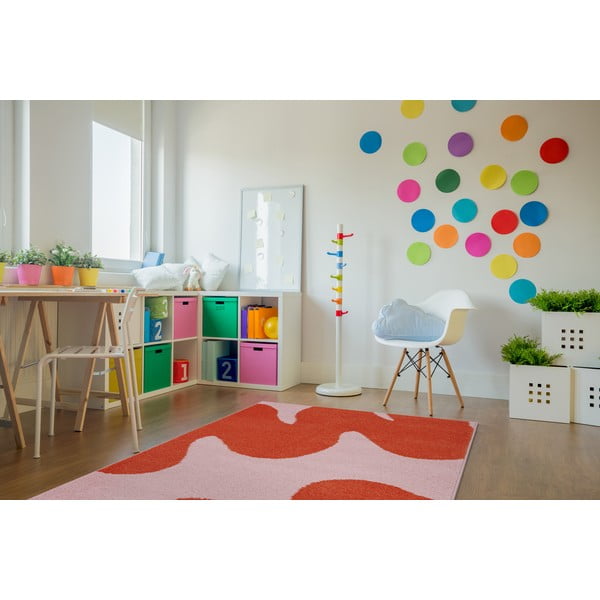 Punane-roosa laste vaip 160x230 cm Hugsy Coral - FD-image-1