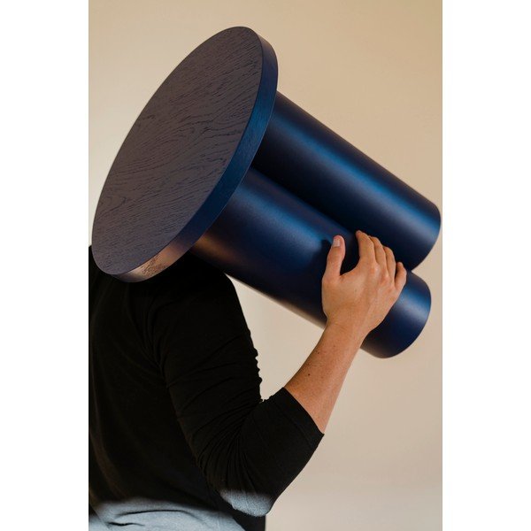 Sinine taburet tuhavärvi dekooriga Oly - noo.ma-image-4