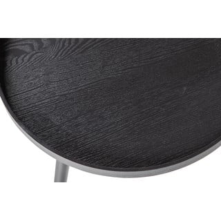 Must kohvilaud, Ø 60 cm Mesa - WOOOD