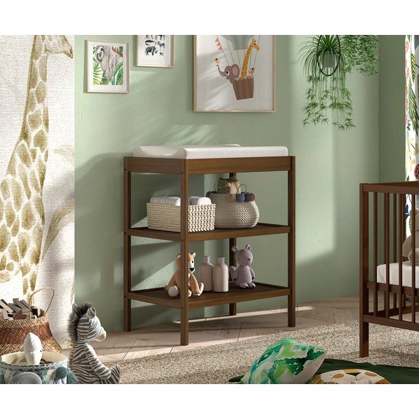 Pruun pöögipuidust mähkimislaud Dino - Vipack-image-1