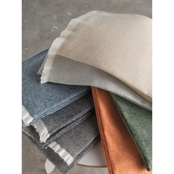 Oranž ruuduline puuvillane kangas , 140 x 180 cm Linen - Euromant-image-1