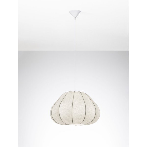Mattvalge kangast ripplamp ø 50 cm Bora - Nova Luce-image-4