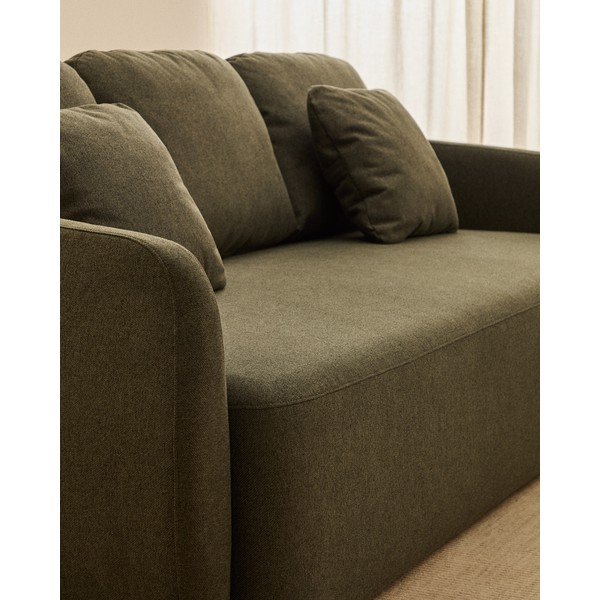 Tumeroheline šenillist diivanvoodi 218 cm Laira - Kave Home-image-4