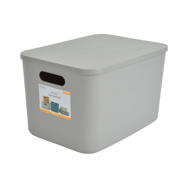 Hall plastikust hoiukast kaanega 35,5x25,5x23 cm - Homéa-image-2