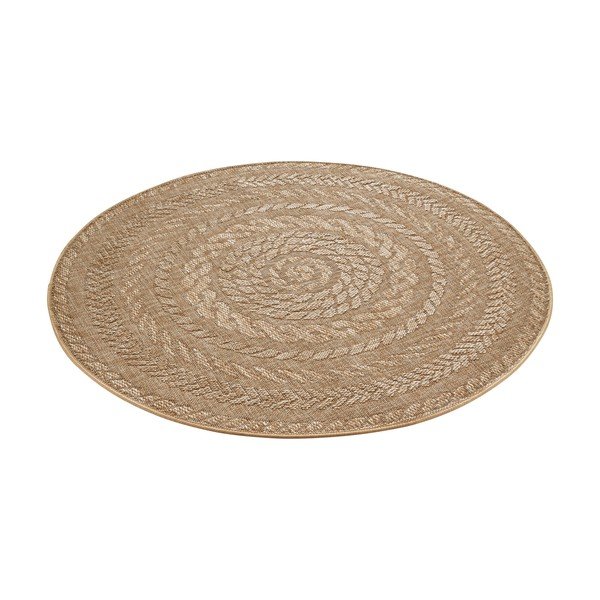 Beež ümmargune sise- ja õuevaip ø 200 cm Almendro - Hanse Home-image-3