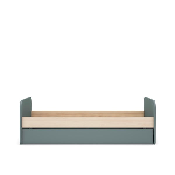Hallikasroheline männipuidust lastevoodi koos väljatõmmatava voodi ja panipaigaga 90x200 cm Esteban – Marckeric-image-1