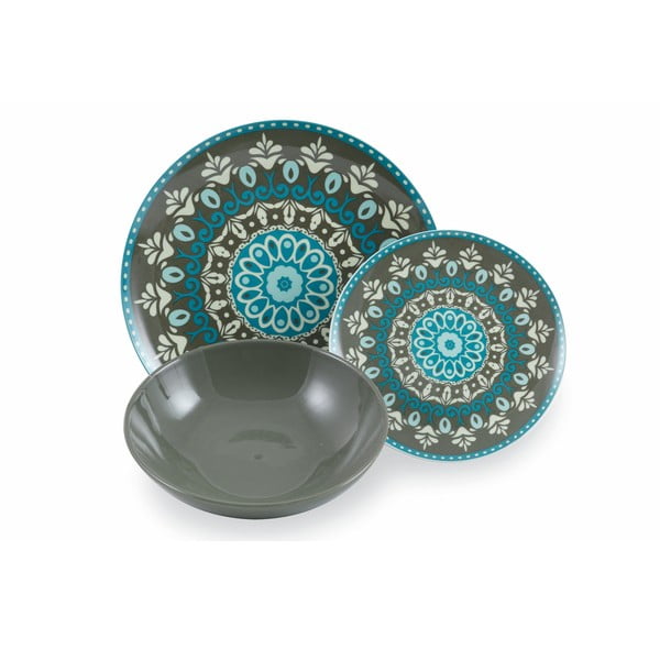 18dílná sada talířů z porcelánu a kameniny VDE Tivoli 1996 Cala Jondal Mar-image-4