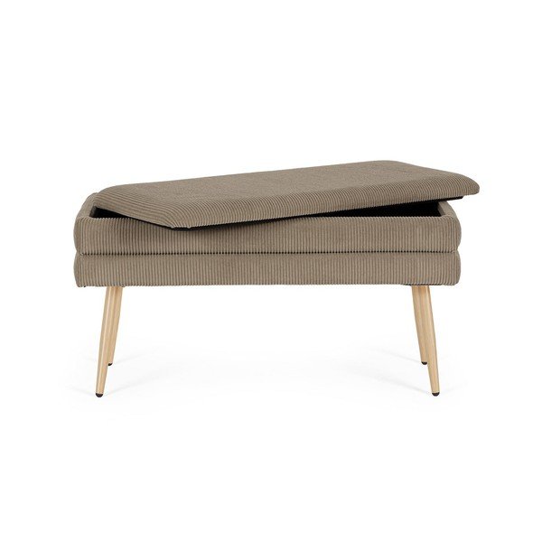 Hallikaspruun polsterdatud pink Olga - Bizzotto-image-3