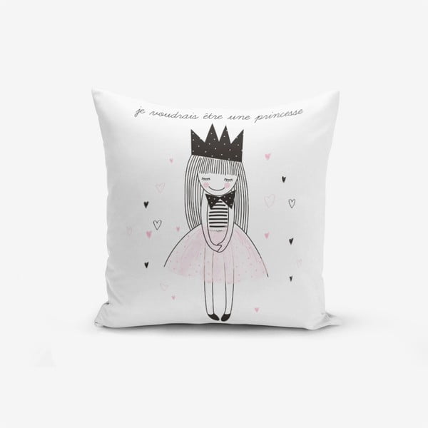 Puuvillasegust padjapüür Je Noudrais Etre Une Princesse, 45 x 45 cm - Minimalist Cushion Covers