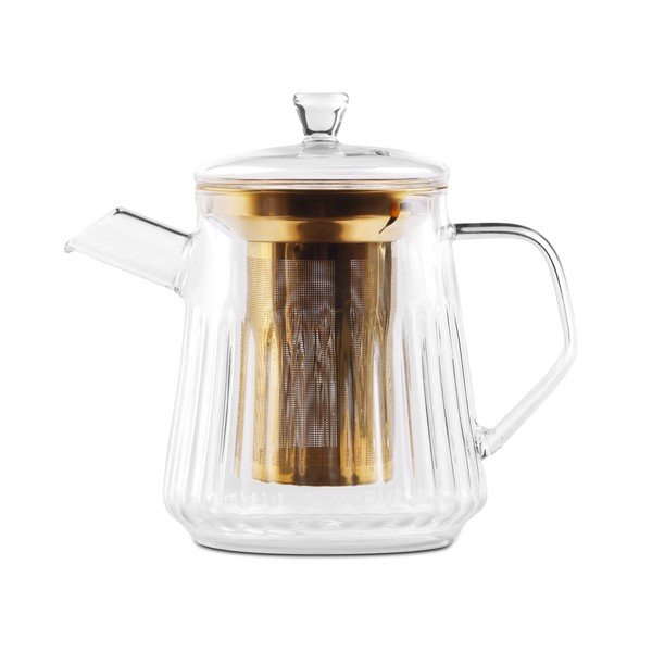 Kuldse värvi klaasist teekann sõelaga 900 ml Mia - Vialli Design