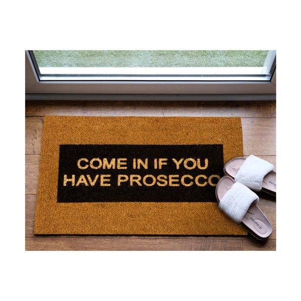 Looduslik kookosmatt Tule sisse, kui sul on prosecco glitter, 40 x 60 cm - Artsy Doormats-image-1