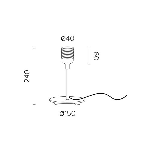 Must laualamp (kõrgus 24 cm) Uno - Sotto Luce-image-2