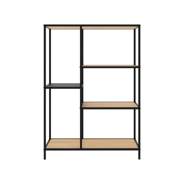 Must tammespoonist raamaturiiul 80x112x35 cm Altino - Unique Furniture