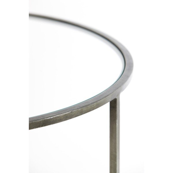 Hallist klaasist ümmargused kohvilaudad 2 tk ø 75 cm Duarte - Light & Living-image-4