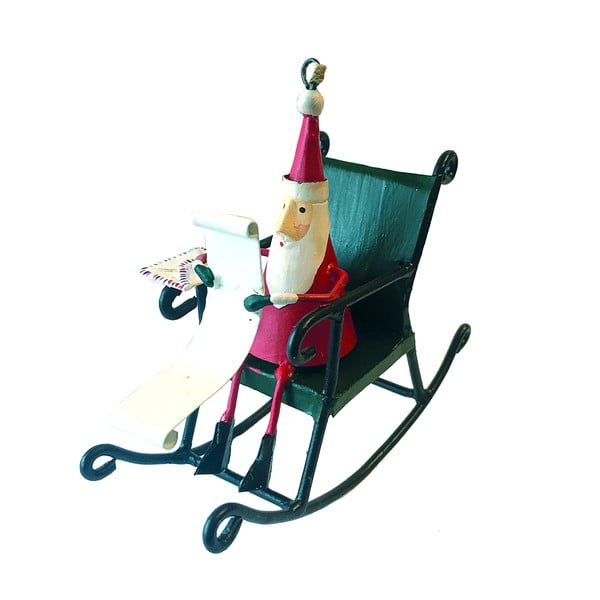Rippuvad jõulukaunistused Santa on Rocking Chair - G-Bork