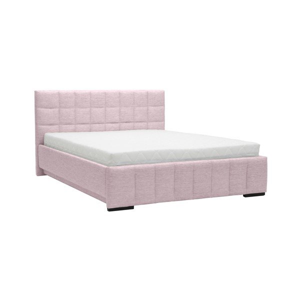 Světle růžová dvoulůžková postel Mazzini Beds Dream, 140 x 200 cm