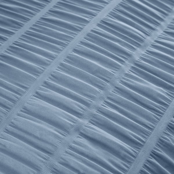 Sinine pikendatud krepp-voodipesu kaheinimesevoodile 230x220 cm Seersucker - Catherine Lansfield-image-4