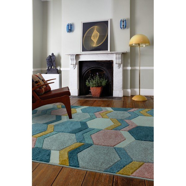 Vaip Hexagon Multi, 200 x 290 cm Hexagon Mutli - Asiatic Carpets-image-1