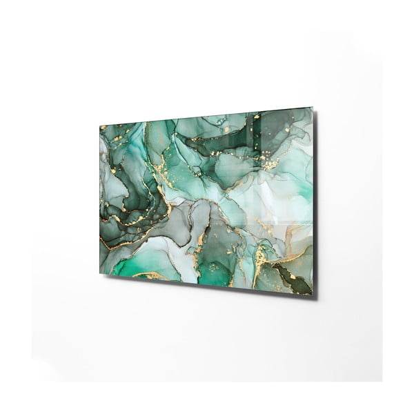 Klaasist maal 100x70 cm Turquoise - Wallity-image-3