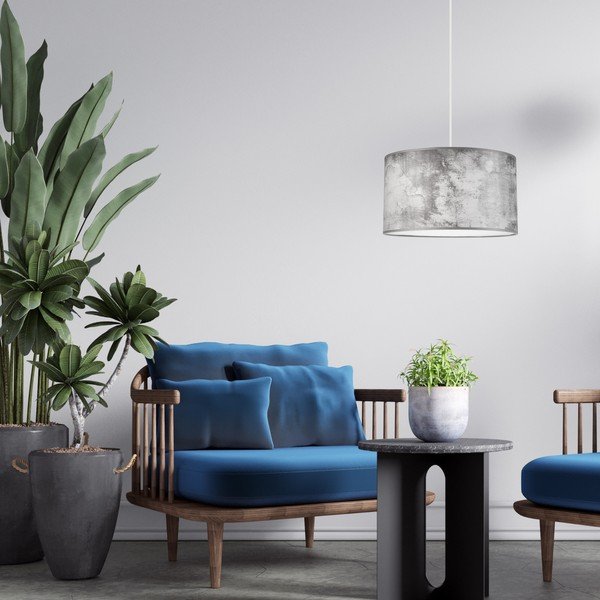 Hall rippvalgusti tekstiilist varjuga ø 35 cm Print - LAMKUR-image-2