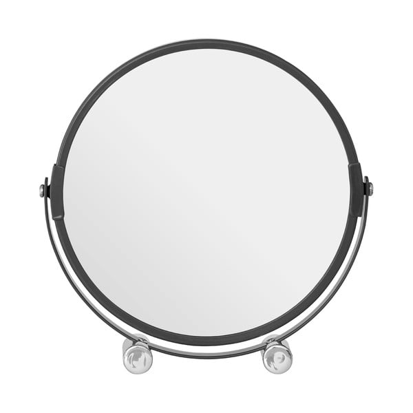 Šedé oboustranné kosmetické zrcadlo Premier Housewares Magnifying, 18 x 19 cm