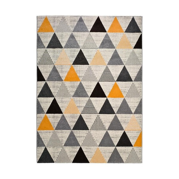 Hall ja oranž vaip Leo Triangles, 140 x 200 cm - Universal