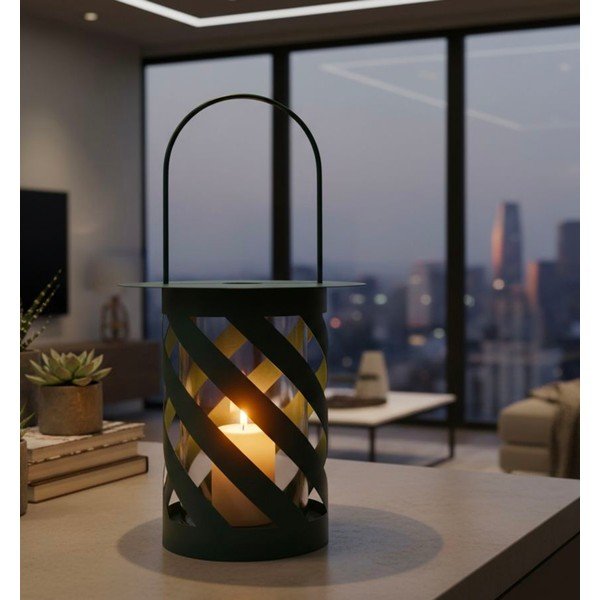 Metalllatern (kõrgus 43 cm) Twist - Mauro Ferretti-image-1