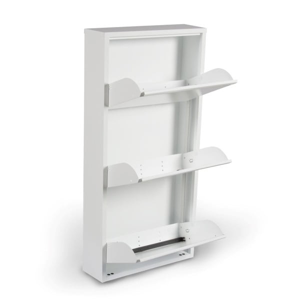 Bílý botník se 3 vyklápěcími policemi Evergreen House Alias-image-1