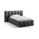 Tumehall polsterdatud üheinimesevoodi koos panipaiga ja voodipõhjaga 90x200 cm Lupine - Micadoni