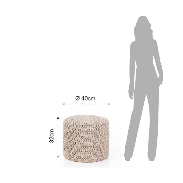 Krémový puf Tomasucci Choose, ø 40 cm-image-2