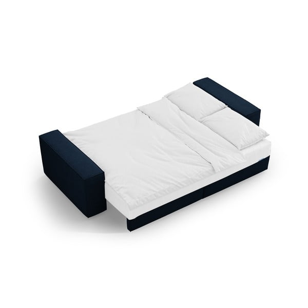 Tumesinine bukleekangast diivanvoodi 247 cm Jodie - Micadoni Home-image-4