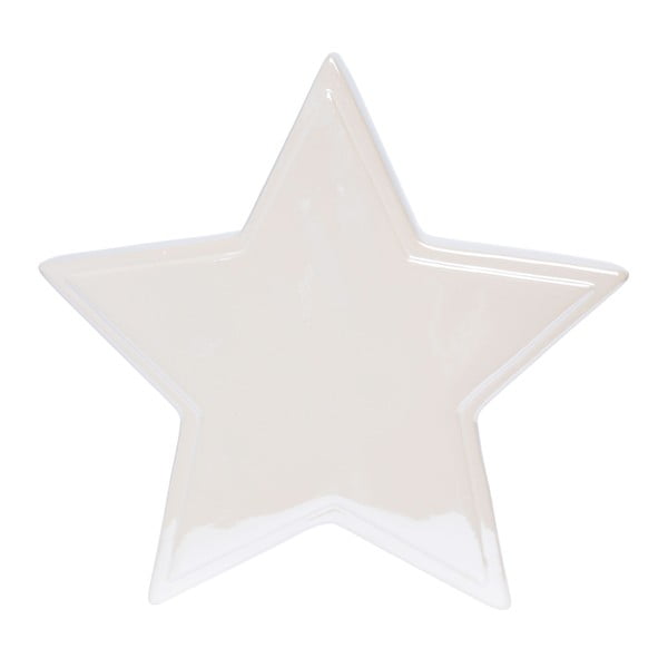Bílá keramická dekorace Ewax Estrella, délka 17,5 cm
