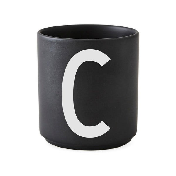 Must portselanist kruus tähestik C, 250 ml A-Z - Design Letters