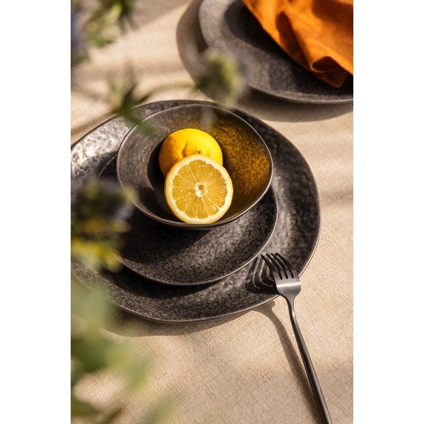 Kivikeraamikast sööginõude komplekt 18 tk Dark Moon – Bonami Selection-image-3