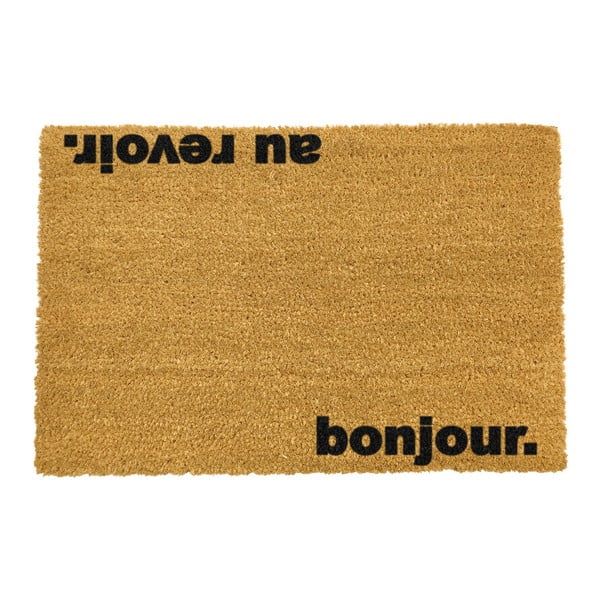 Looduslik kookosmatt Bonjour Au Revoir, 40 x 60 cm Bonjour, Au Revoir - Artsy Doormats