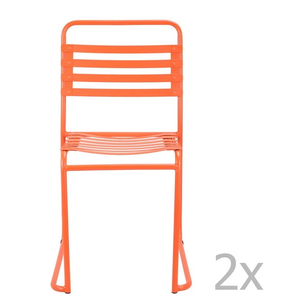 Sada 2 oranžových židlí Red Cartel Park
