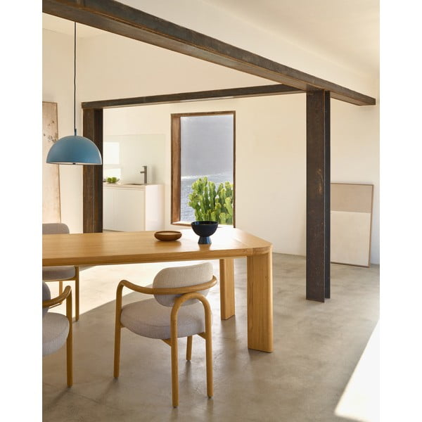 Kokkupandav söögilaud tammedekooriga 100x200 cm Jondal - Kave Home-image-1