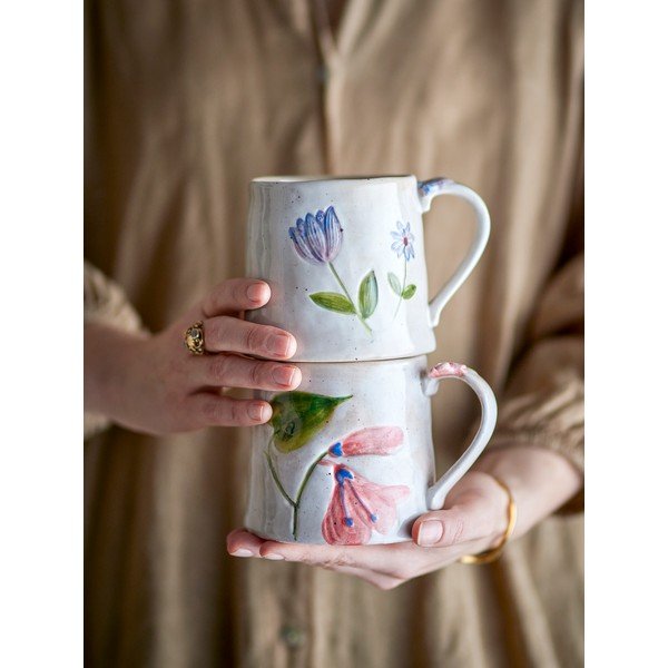 Kreemid keraamilised kruusid 2tk komplektis 430 ml Camilla - Bloomingville-image-4