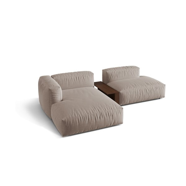 Beež modulaarne nurgadiivan (vasak nurk) Martina - Micadoni Home-image-3