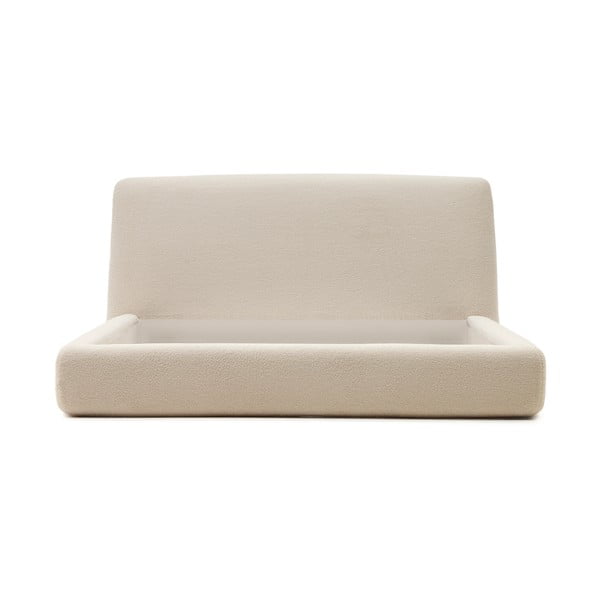 Beež pehme kaheinimesevoodi 160x200 cm Martina - Kave Home-image-3