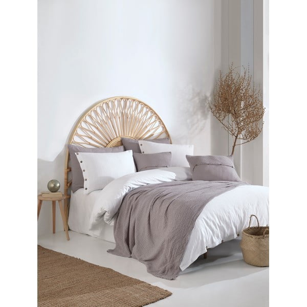 Valge Renforcé puuvillast pikendatud voodipesu kaheinimesevoodile 240x220 cm Como Striped - Mila Home Luxury-image-1