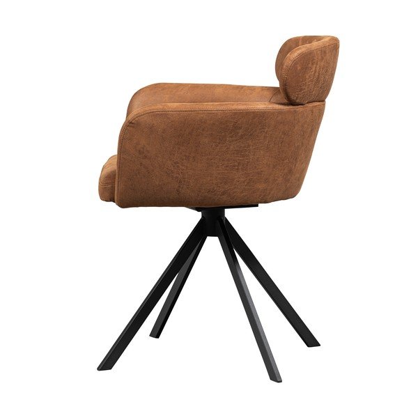 Konjakipruun polsterdatud söögitool Fenne - WOOOD-image-4