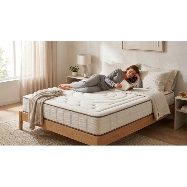 Kahepoolne madrats 200x200 cm Cashmere Premier - Moonia-image-1