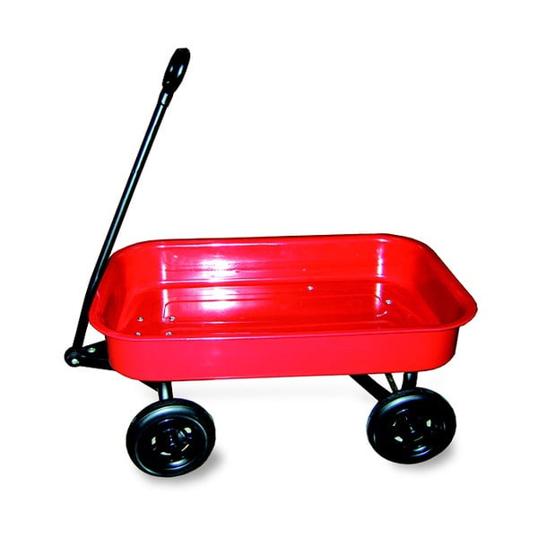 Červený kovový vozík Legler Trolley