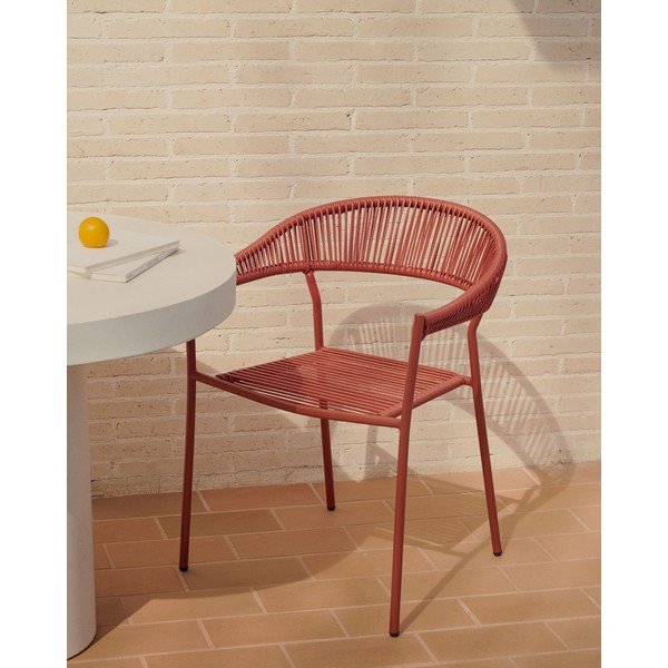 Tehisrotangist söögitoolid telliskivivärvi 4 tk Futadera - Kave Home-image-1